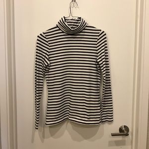 Lands End striped turtleneck